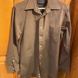 Cool brown button up polo by Barrington. Has a trendy feel. Love it.